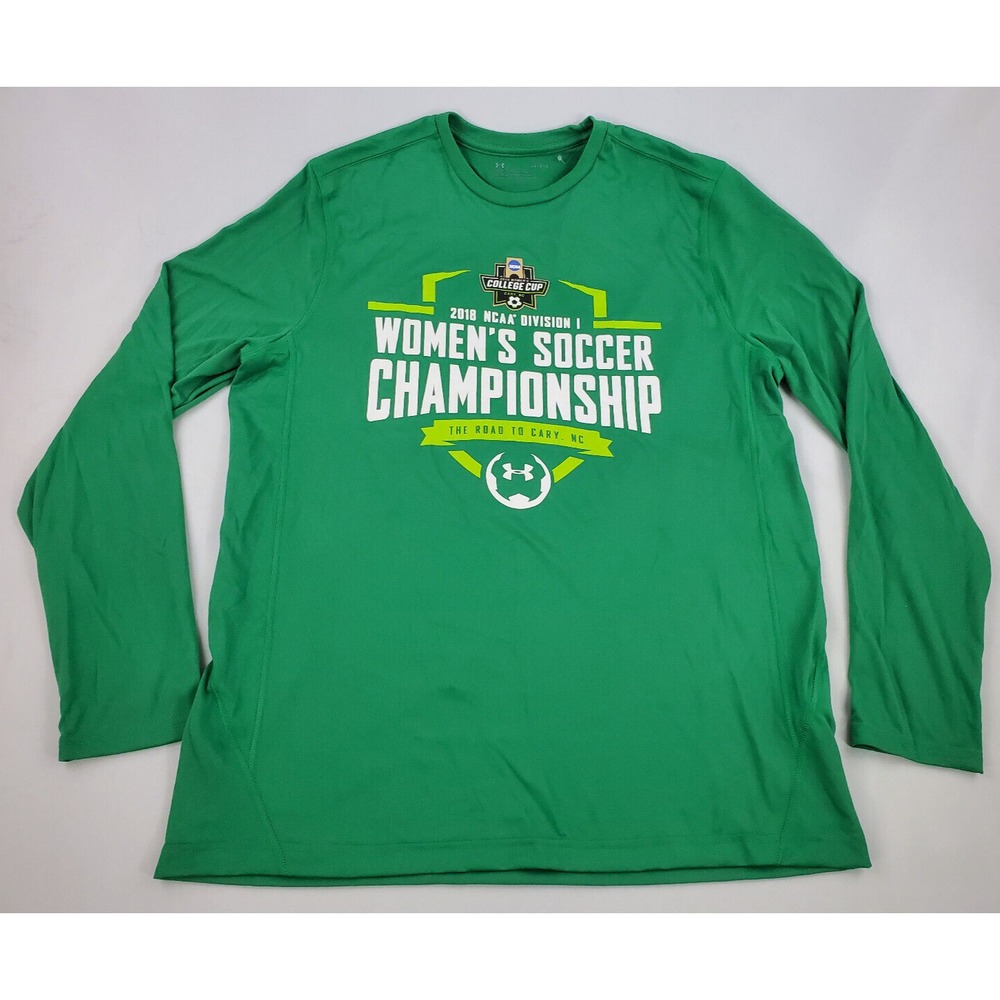 Under Armour Mens NCAA 2018 D1 Women's Soccer Championship Shirt Green Large